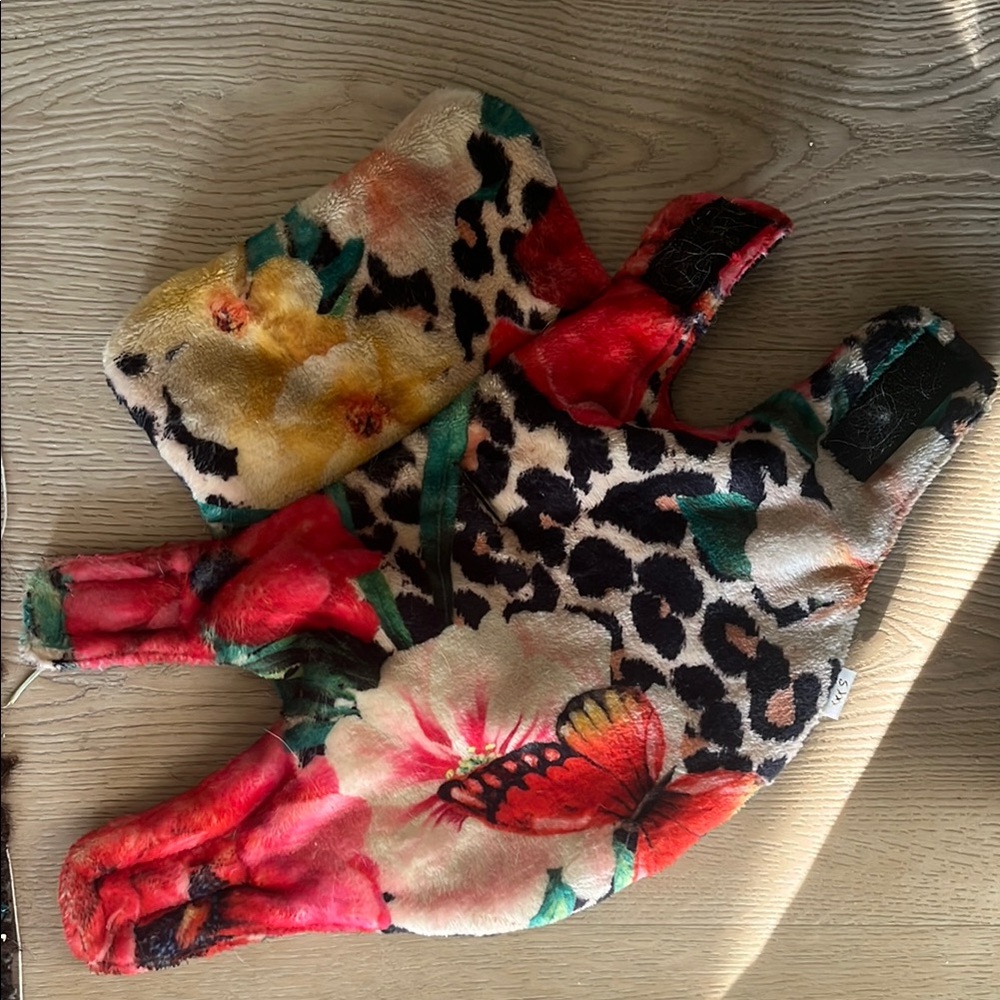 Rare Johnny Was Floral and Leopard Dog Coat